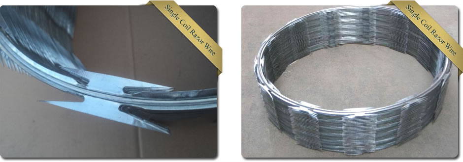 Single coil razor wire