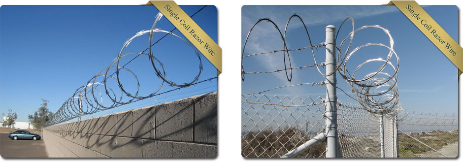 Single coil razor wire
