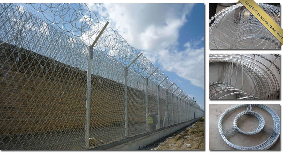 Double Concertina Razor Wire