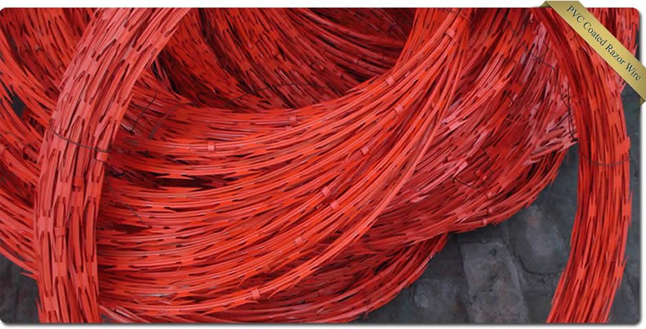 PVC coated razor barbed wire