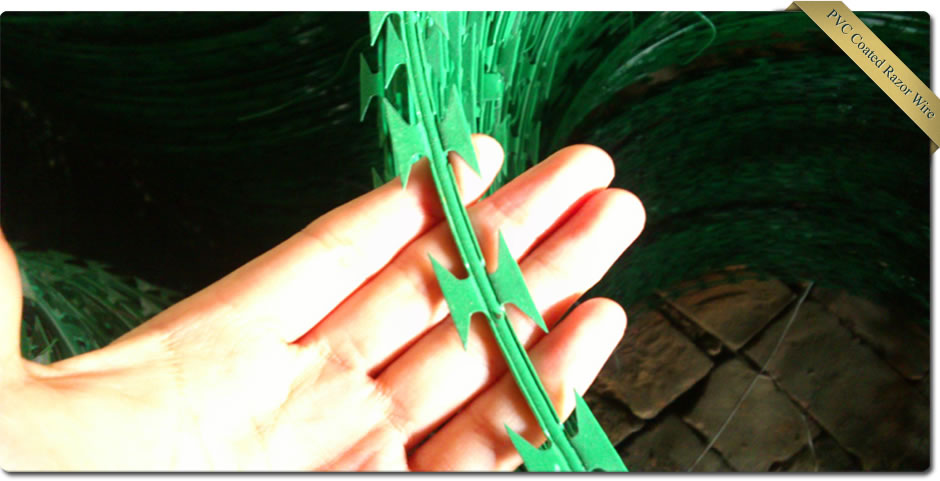 PVC coated razor barbed wire
