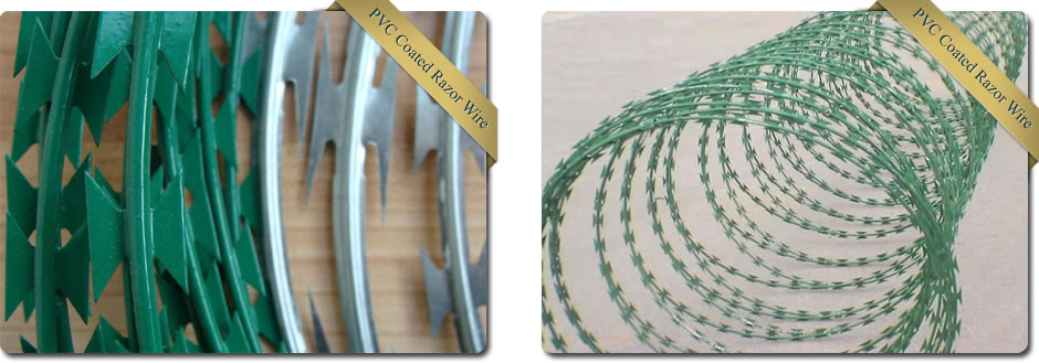 PVC coated razor barbed wire