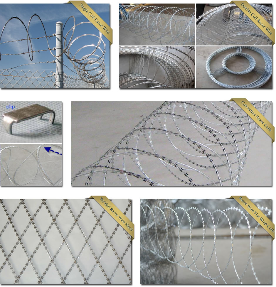 Stainless steel razor barbed wire