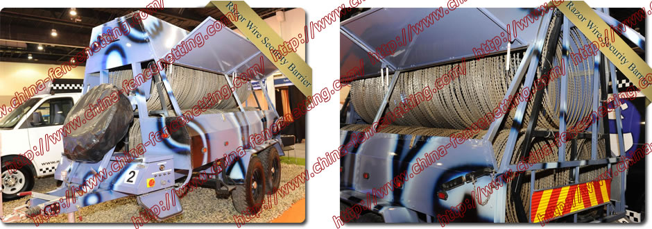 Razor barrier road-block