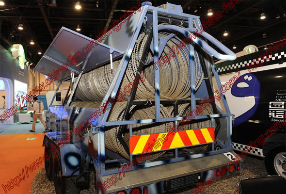 Razor barrier road-block